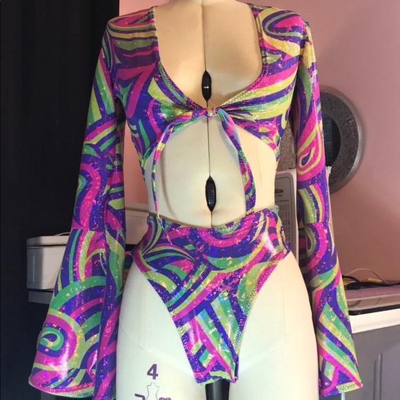 custom Other - 2 piece disco rave set custom Other - 2 piece disco rave set